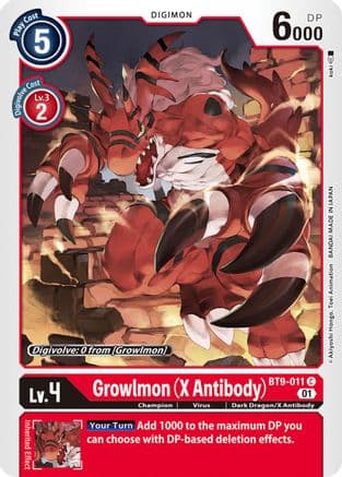 Growlmon (X Antibody) — X Record