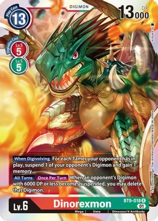Dinorexmon — X Record Digimon Card Game card by KISUKE