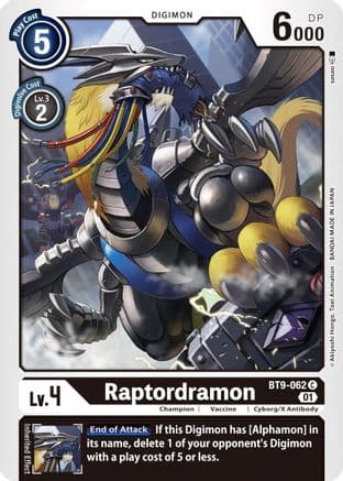 Raptordramon — X Record Digimon Card Game card by sasasi