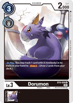 Dorumon — X Record Digimon Card Game card by Nakano Haito