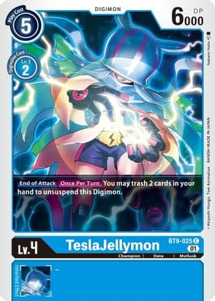 TeslaJellymon — X Record Digimon Card Game card by Nakano Hall