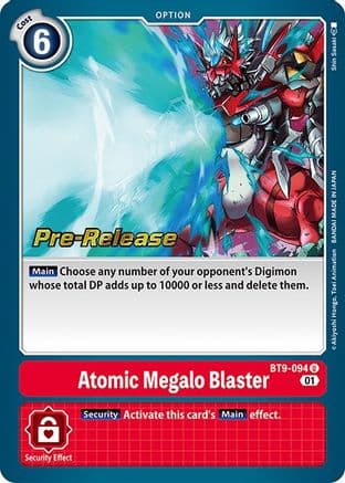 Atomic Megalo Blaster — X Record Pre-Release Cards Digimon Card Game card by Shin Sasaki