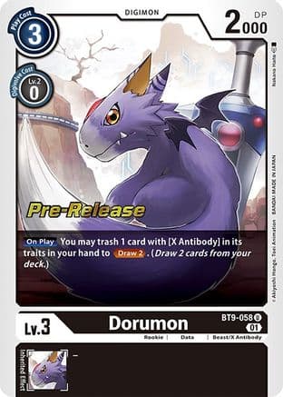 Dorumon — X Record Pre-Release Cards Digimon Card Game card by Nakano Haito