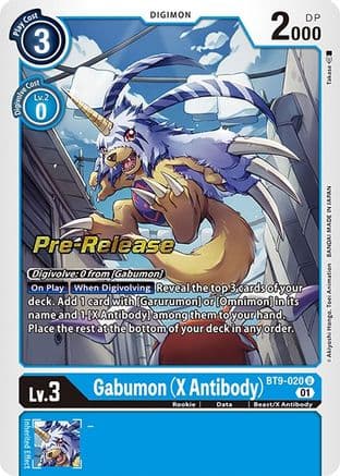 Gabumon (X Antibody) — X Record Pre-Release Cards Digimon Card Game card by Takase