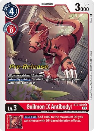 Guilmon (X Antibody) — X Record Pre-Release Cards Digimon Card Game card by Takase
