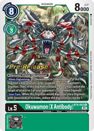 Okuwamon (X Antibody) — X Record Pre-Release Cards Digimon Card Game card by Akiyoshi Honga, Toei Animation