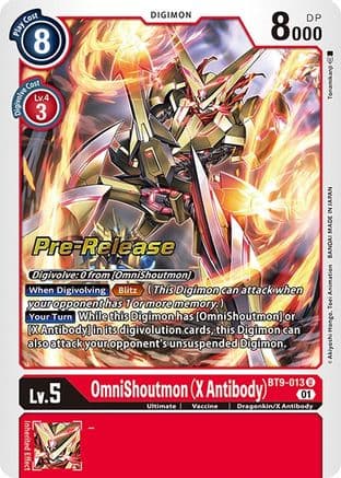 OmniShoutmon (X Antibody) — X Record Pre-Release Cards