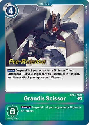 Grandis Scissor — X Record Pre-Release Cards Digimon Card Game card by Nobiro