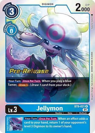 Jellymon — X Record Pre-Release Cards Digimon Card Game card by Akiyoshi Honga, Toei Animation