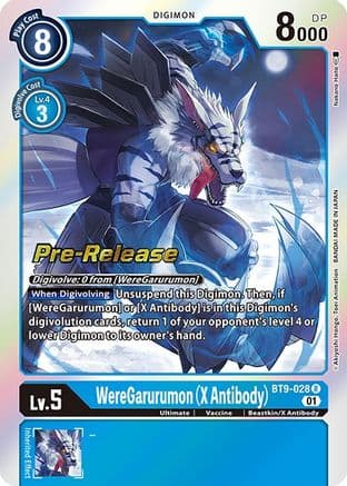 WereGarurumon (X Antibody) — X Record Pre-Release Cards