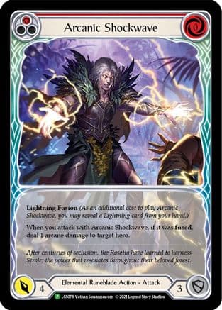 Arcanic Shockwave (Red) (Extended Art) - LGS079 — Flesh and Blood: Promo Cards Flesh and Blood card by Vathan Suwannarorn
