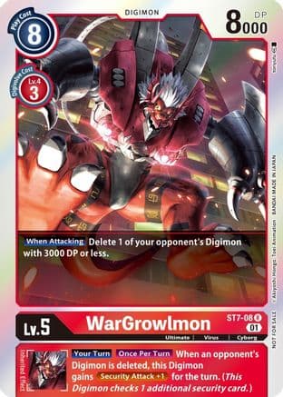 WarGrowlmon (Gen Con 2022) — Starter Deck 07: Gallantmon Digimon Card Game card by Akiyoshi Honga
