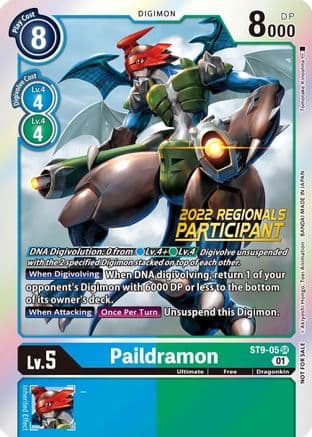 Paildramon (2022 Championship Offline Regional) [Online Participant] — Starter Deck 09: Ultimate Ancient Dragon Digimon Card Game card by Tomoyuki Kinoshita