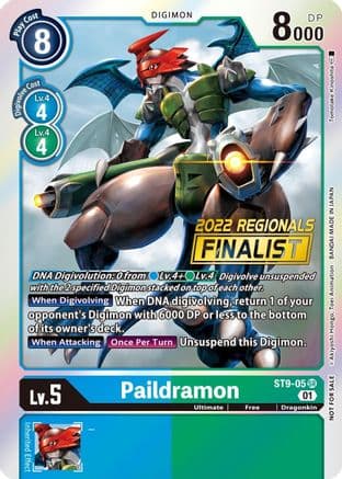 Paildramon (2022 Championship Offline Regional) [Online Finalist] — Digimon Card Game card