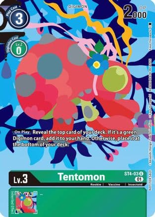 Tentomon (Tamer's Card Set 2 Floral Fun) — Digimon Card Game card