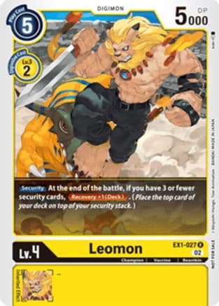 Leomon (X Record Pre-Release Tournament) — X Record Pre-Release Cards Digimon Card Game card by koki