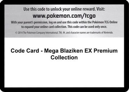 Code Card - Mega Blaziken EX Premium CollectionMega Aerodactyl EX Premium Collection — Pokémon TCG card