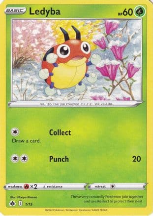 Ledyba - 1/15 — McDonald's Promos 2022 Pokémon TCG card by Naoyo Kimura
