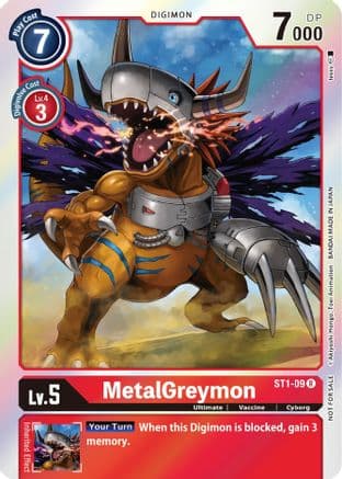 MetalGreymon (Official Tournament Pack Vol. 6) — Starter Deck 01: Gaia Red Digimon Card Game card by Akiyoshi Hongo, Toei Animation