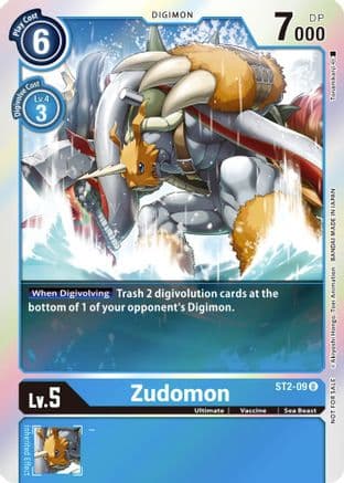 Zudomon (Official Tournament Pack Vol. 6) — Starter Deck 02: Cocytus Blue Digimon Card Game card by Tonamonzaka