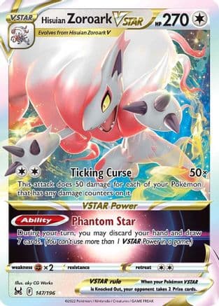 Hisuian Zoroark VSTAR — SWSH11: Lost Origin Pokémon TCG card by aky CG Works