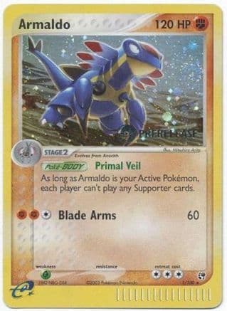Armaldo - 1/100 (Prerelease) — Miscellaneous Cards & Products Pokémon TCG card by Mitsuhiro Arita