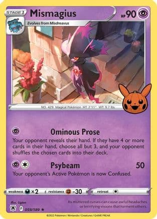 Mismagius — Trick or Trade BOOster Bundle Pokémon TCG card by Ligton