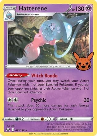 Hatterene — Trick or Trade BOOster Bundle Pokémon TCG card by chibi