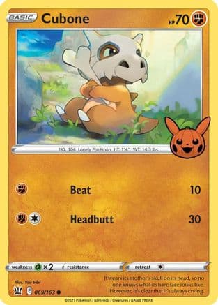 Cubone — Trick or Trade BOOster Bundle Pokémon TCG card by You Iribi