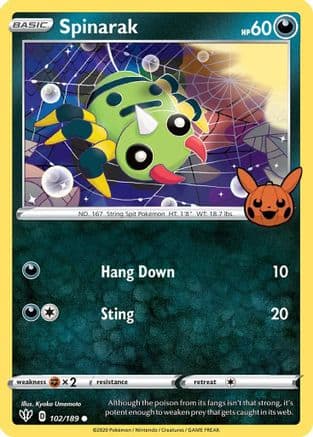 Spinarak — Trick or Trade BOOster Bundle Pokémon TCG card by Kyoko Umemoto