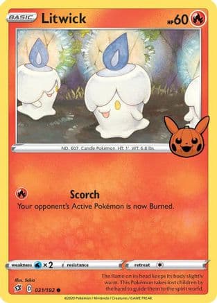 Litwick — Trick or Trade BOOster Bundle Pokémon TCG card by Sekio
