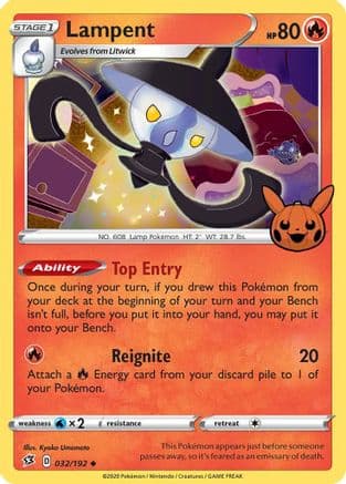 Lampent — Trick or Trade BOOster Bundle Pokémon TCG card by Kyoko Umemoto