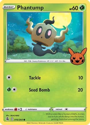 Phantump — Trick or Trade BOOster Bundle Pokémon TCG card by AKIRA EGAWA