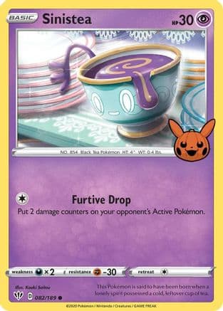 Sinistea — Trick or Trade BOOster Bundle Pokémon TCG card by Kouki Saitou