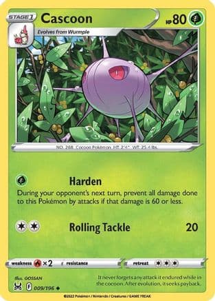 Cascoon — SWSH11: Lost Origin Pokémon TCG card by GOSSAN