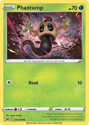 Phantump — SWSH11: Lost Origin Pokémon TCG card by AKIRA EGAWA