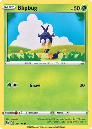 Blipbug — SWSH11: Lost Origin Pokémon TCG card by Asako Ito