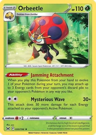 Orbeetle — SWSH11: Lost Origin Pokémon TCG card by yuu