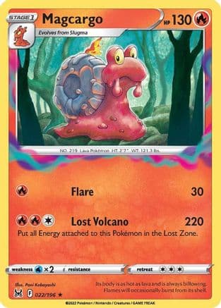Magcargo — SWSH11: Lost Origin Pokémon TCG card by Pani Kobayashi