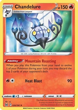 Chandelure — SWSH11: Lost Origin Pokémon TCG card by sui