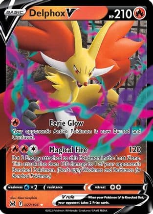 Delphox V — SWSH11: Lost Origin Pokémon TCG card by 5ban Graphics