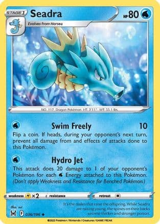Seadra — SWSH11: Lost Origin Pokémon TCG card by sui