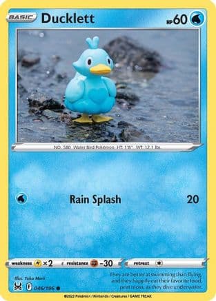 Ducklett — SWSH11: Lost Origin Pokémon TCG card by Yuka Morii