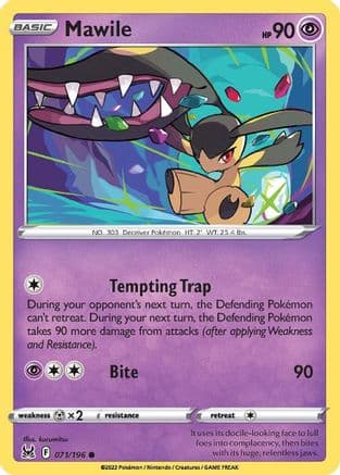 Mawile — SWSH11: Lost Origin Pokémon TCG card by kurumitsu