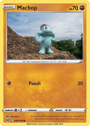 Machop — SWSH11: Lost Origin Pokémon TCG card by Yuka Morii
