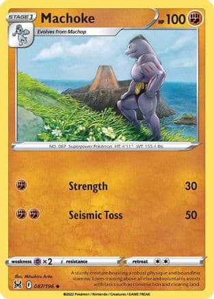 Machoke — SWSH11: Lost Origin Pokémon TCG card by Mitsuhiro Arita