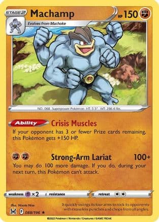 Machamp — SWSH11: Lost Origin Pokémon TCG card by Nisota Niso