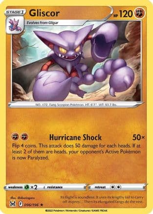 Gliscor — SWSH11: Lost Origin Pokémon TCG card by Shiburingaru