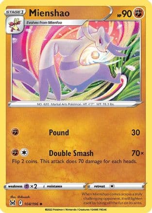 Mienshao — SWSH11: Lost Origin Pokémon TCG card by Shibuzoh.
