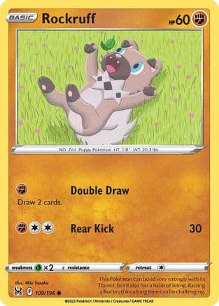 Rockruff — SWSH11: Lost Origin Pokémon TCG card by Miki Tanaka